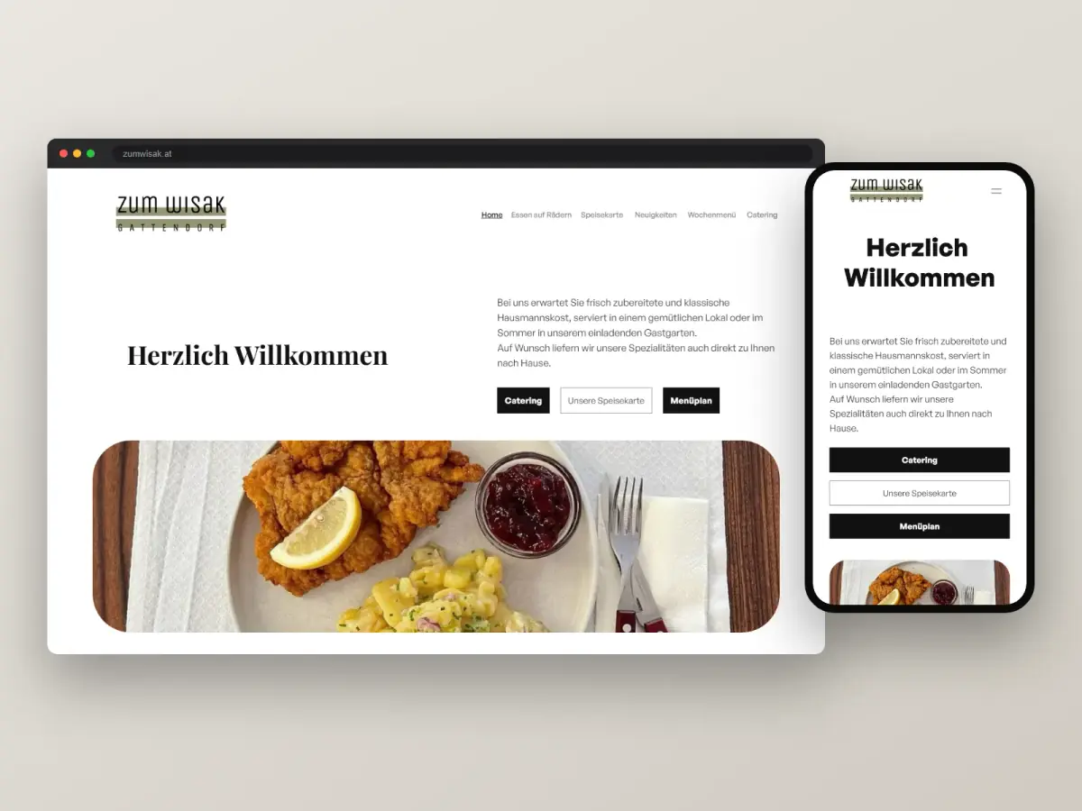 Zum Wisak Referenz für Webdesign, Local SEO, Reservierungsanfragen von PA Digital